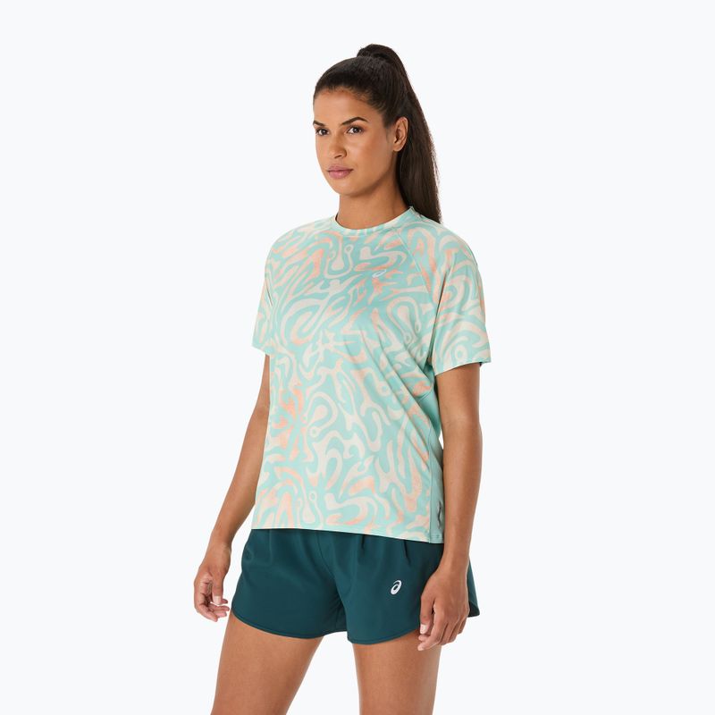 Tricou de alergare pentru femei ASICS Road Lite-Show oasis green/multi color 4