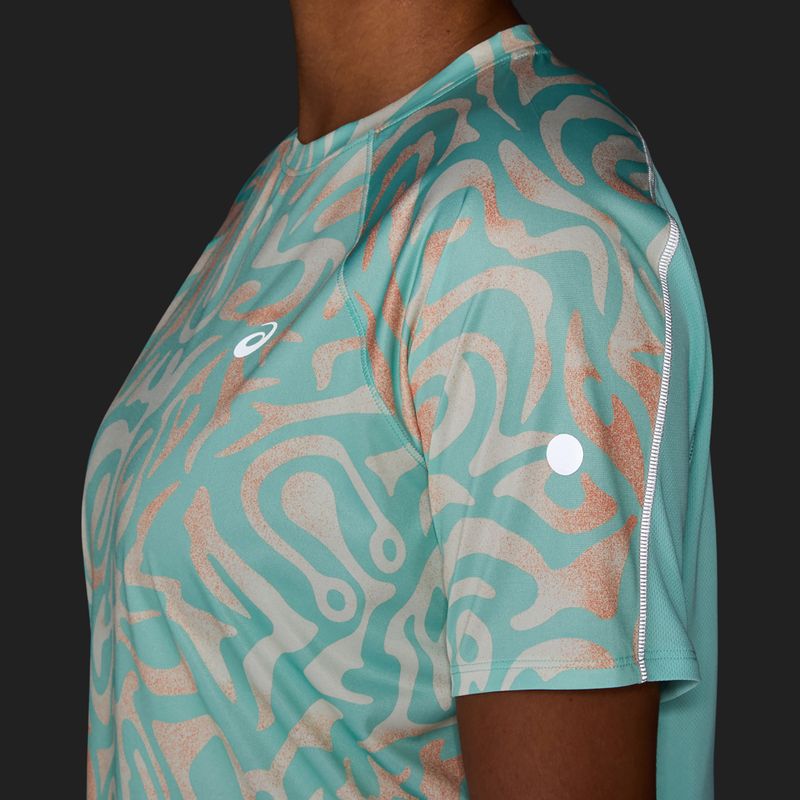 Tricou de alergare pentru femei ASICS Road Lite-Show oasis green/multi color 7