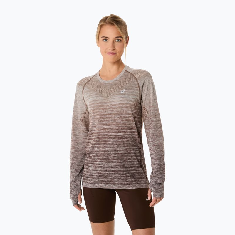 Longsleeve de alergare pentru femei ASICS Seamless taupe grey/coffee