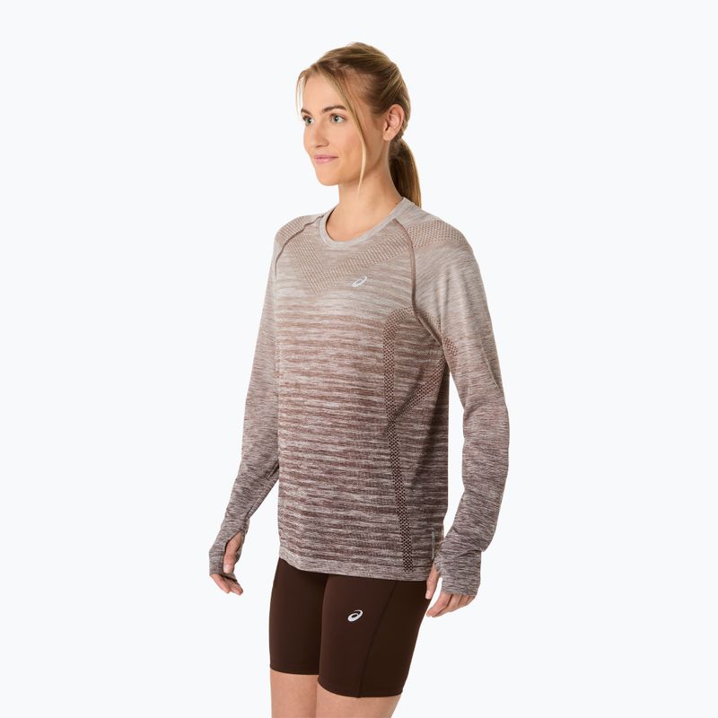 Longsleeve de alergare pentru femei ASICS Seamless taupe grey/coffee 4