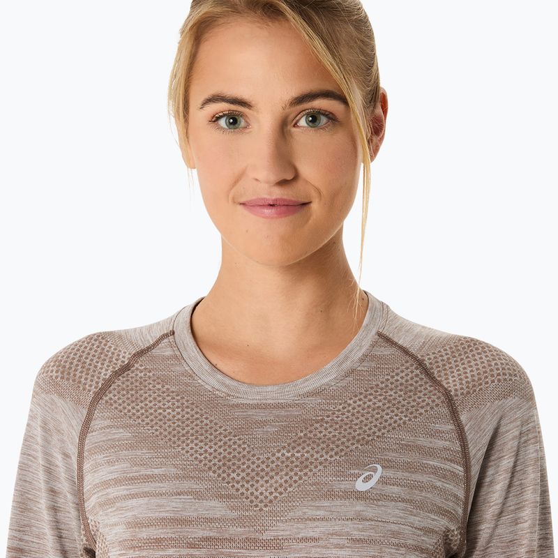 Longsleeve de alergare pentru femei ASICS Seamless taupe grey/coffee 5