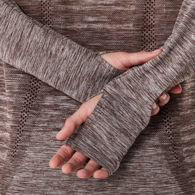 Longsleeve de alergare pentru femei ASICS Seamless taupe grey/coffee 7