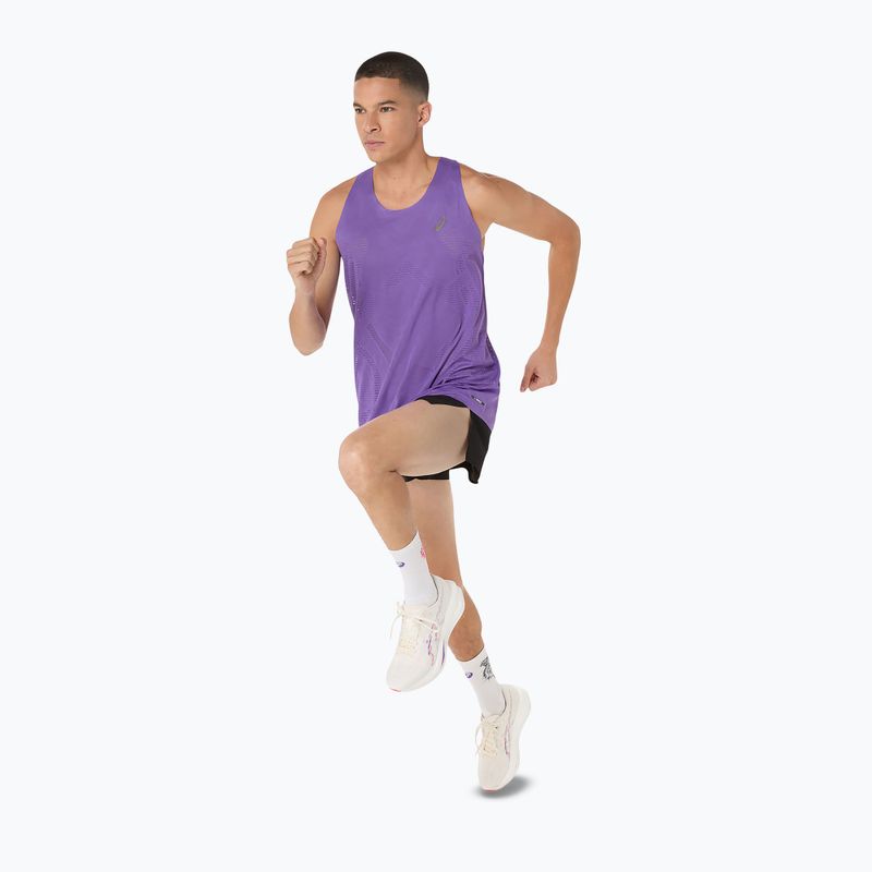 Tricou de alergare pentru bărbați  ASICS Metarun Singlet edo purple 5