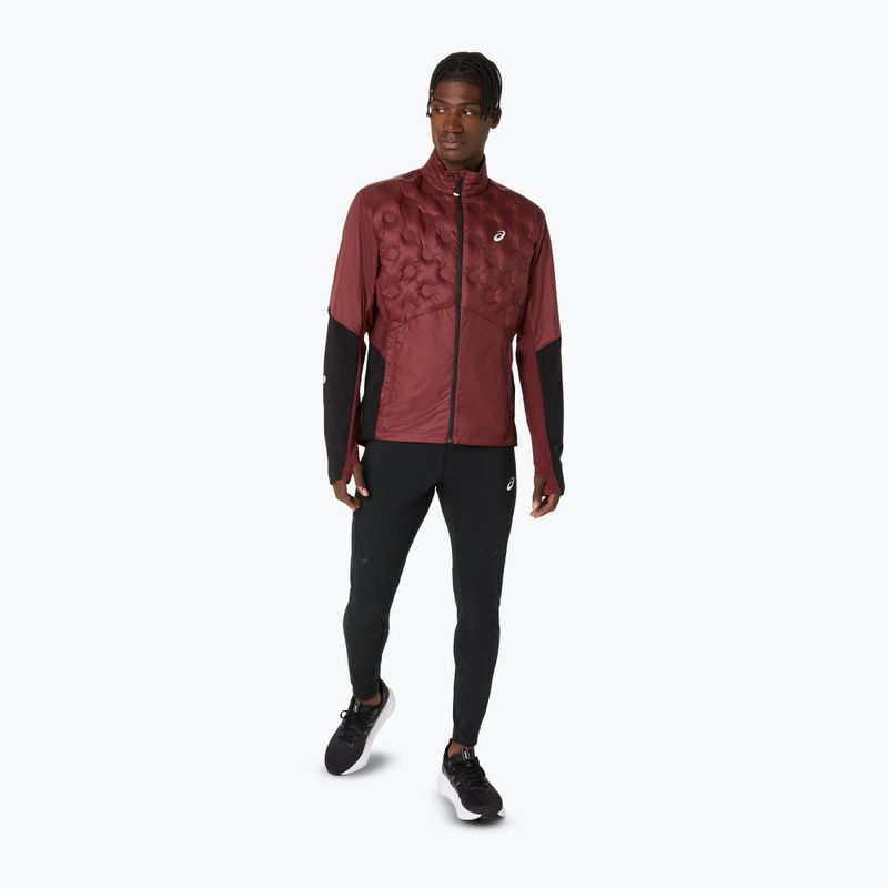 Geacă de alergare pentru bărbați ASICS Road Winter dark red planet 2