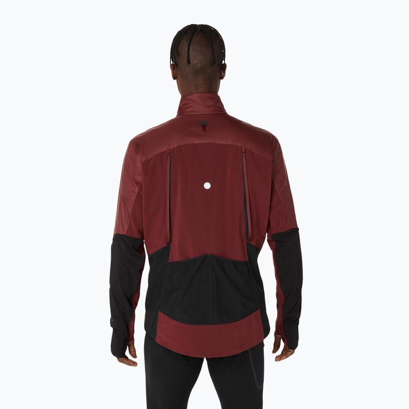 Geacă de alergare pentru bărbați ASICS Road Winter dark red planet 3