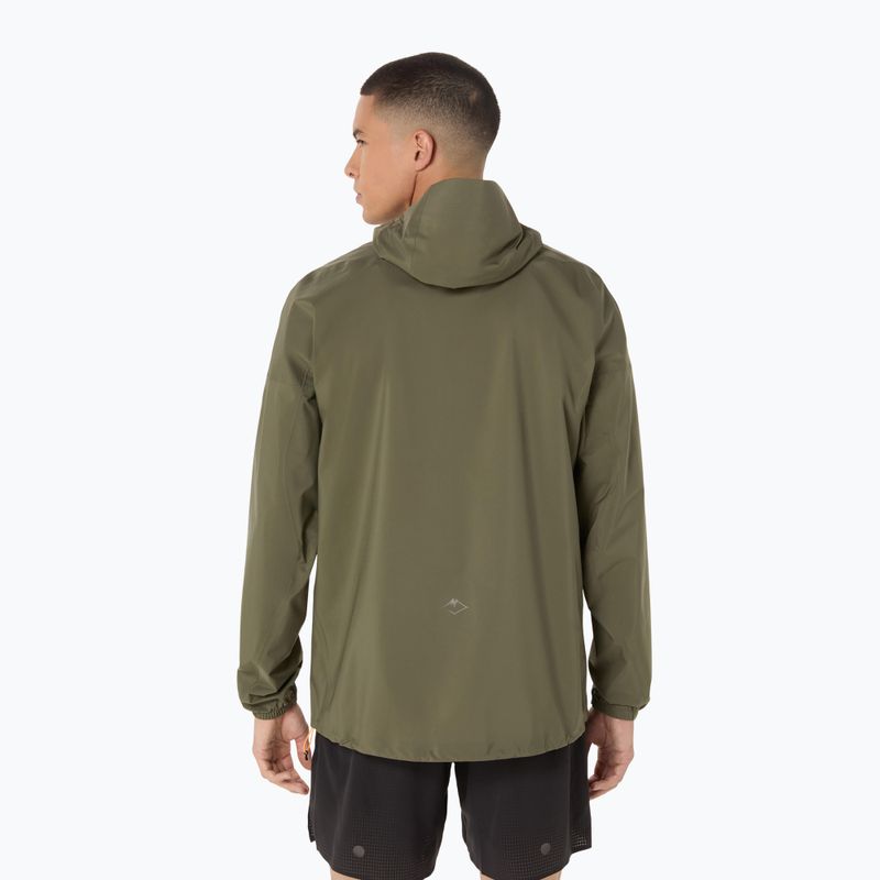 Geacă de alergare pentru bărbați ASICS Fujitrail Elite Waterproof mantle green 3