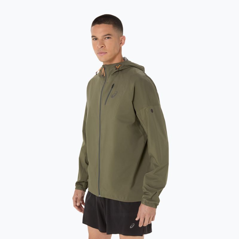 Geacă de alergare pentru bărbați ASICS Fujitrail Elite Waterproof mantle green 4