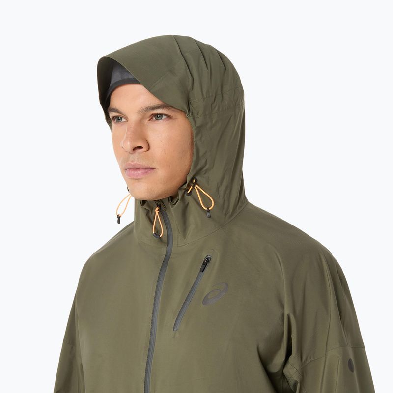 Geacă de alergare pentru bărbați ASICS Fujitrail Elite Waterproof mantle green 7