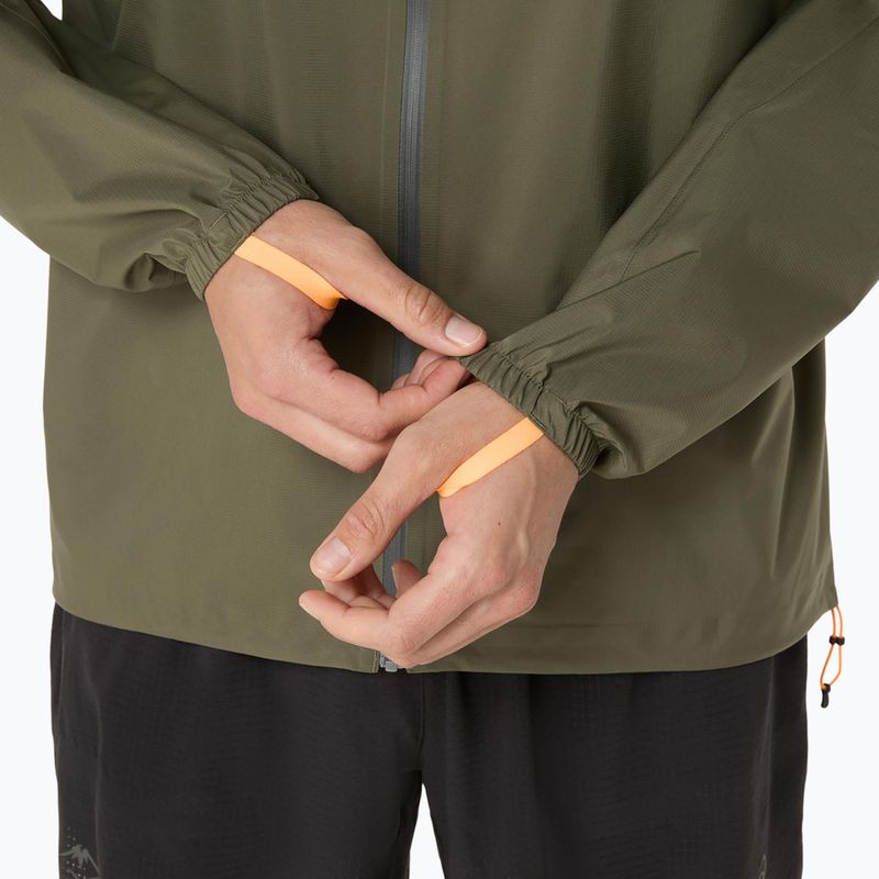Geacă de alergare pentru bărbați ASICS Fujitrail Elite Waterproof mantle green 9