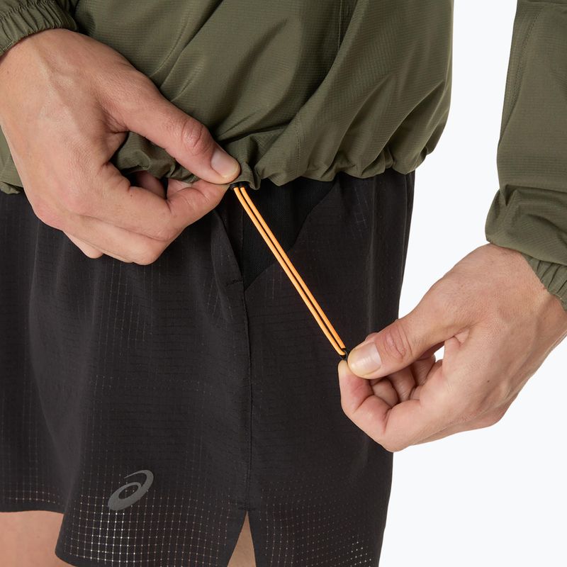 Geacă de alergare pentru bărbați ASICS Fujitrail Elite Waterproof mantle green 10