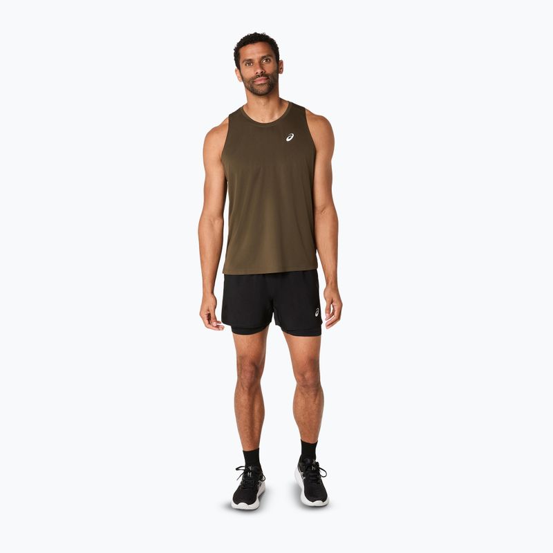 Tricou de alergare pentru bărbați ASICS Core Singlet brown stone 2