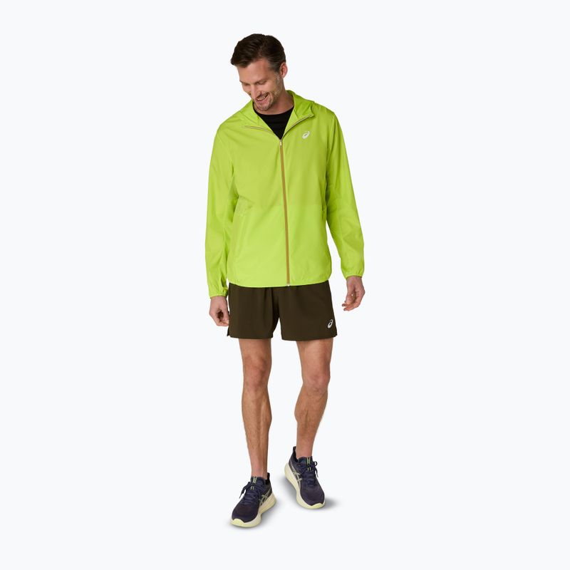 Geacă de alergare pentru bărbați ASICS Core neon lime 2