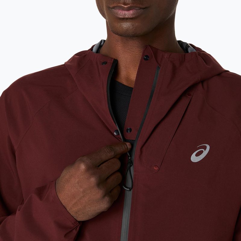 Geacă de alergare pentru bărbați ASICS Metarun Waterproof dark red planet 5