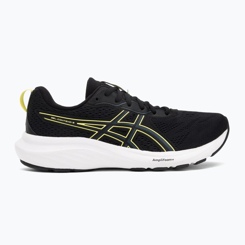 Încălțăminte de alergare pentru bărbați ASICS Gel-Contend 9 black/citron 2