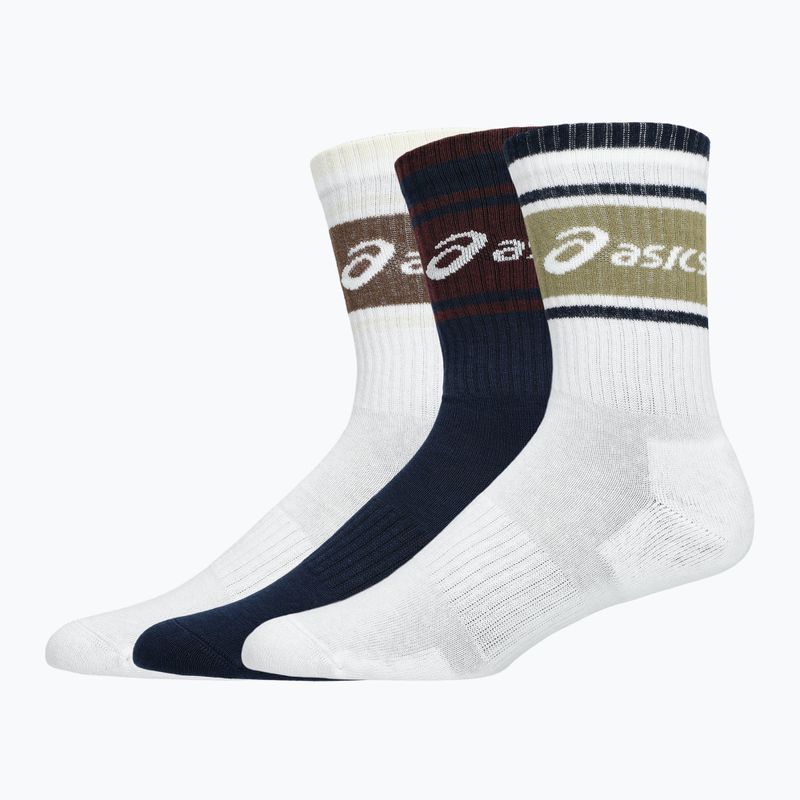 Șosete ASICS Logo Crew 3 pary midnight/dark red planet/lemongrass 2