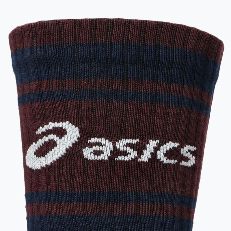Șosete ASICS Logo Crew 3 pary midnight/dark red planet/lemongrass 3