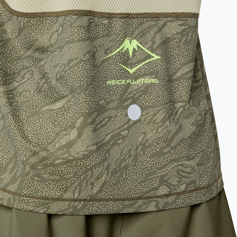 Tricou de alergare pentru bărbați ASICS Fujitrail Singlet mantle green/khaki 8
