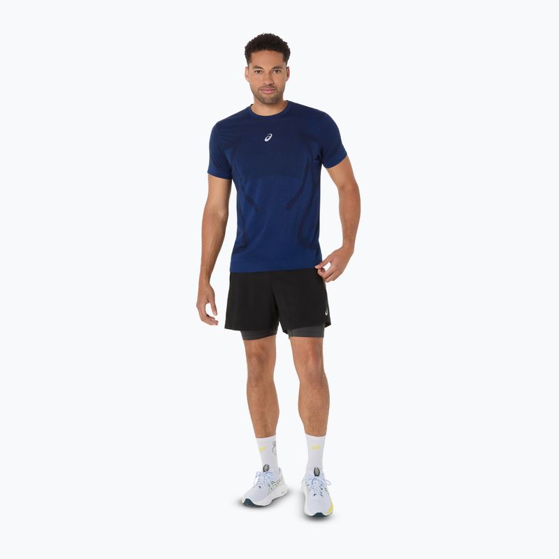Tricou de alergare pentru bărbați ASICS Road Seamless illusion blue/glow yellow 2