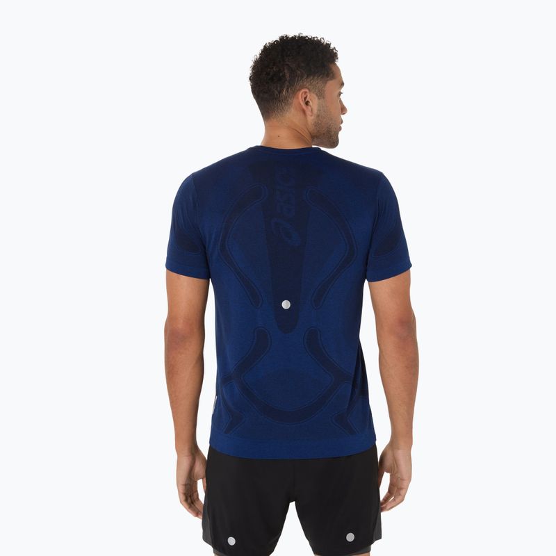 Tricou de alergare pentru bărbați ASICS Road Seamless illusion blue/glow yellow 3
