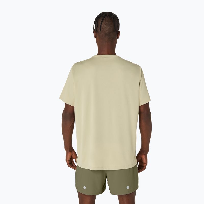 Tricou de alergare pentru bărbați ASICS Fujitrail Logo SS khaki 3