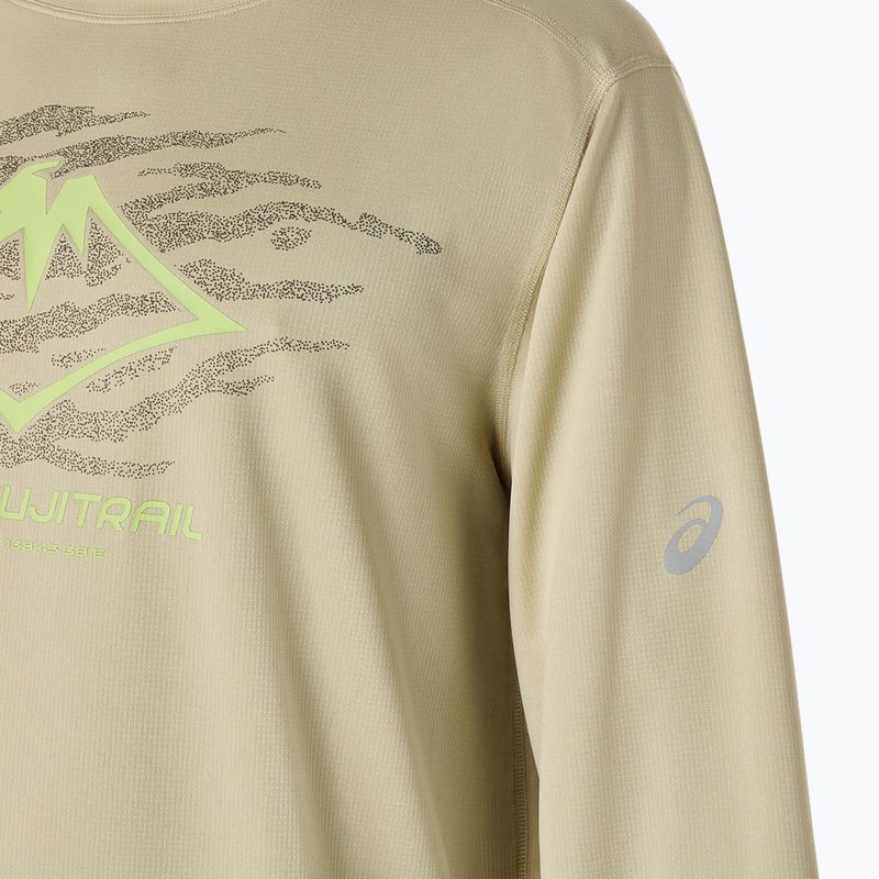 Longsleeve de alergare pentru bărbați ASICS Fujitrail Logo LS khaki 6