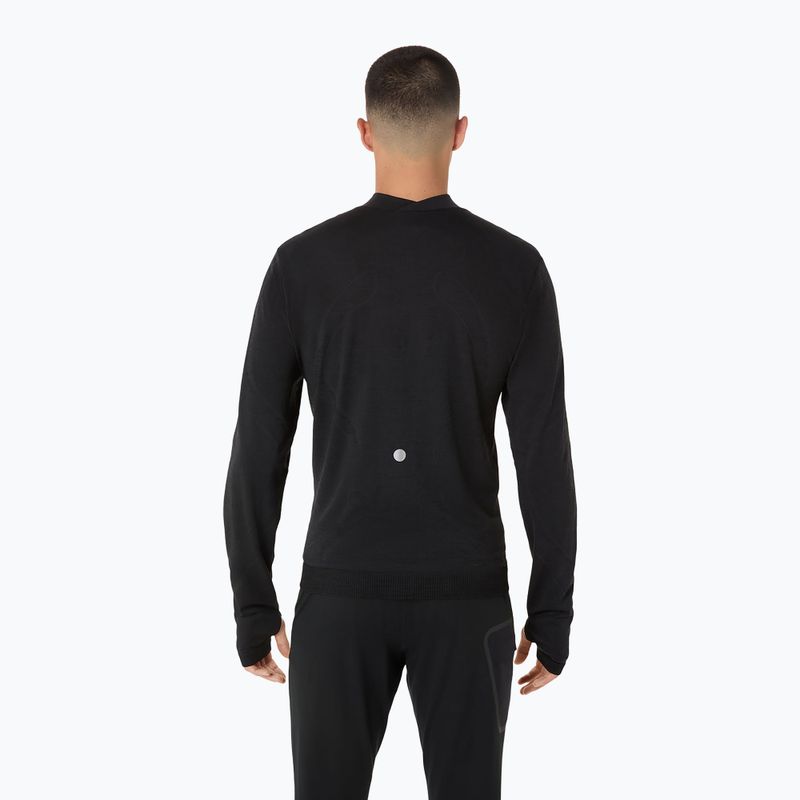 Longsleeve de alergare pentru bărbați ASICS Road Winter Seamless performance black 3