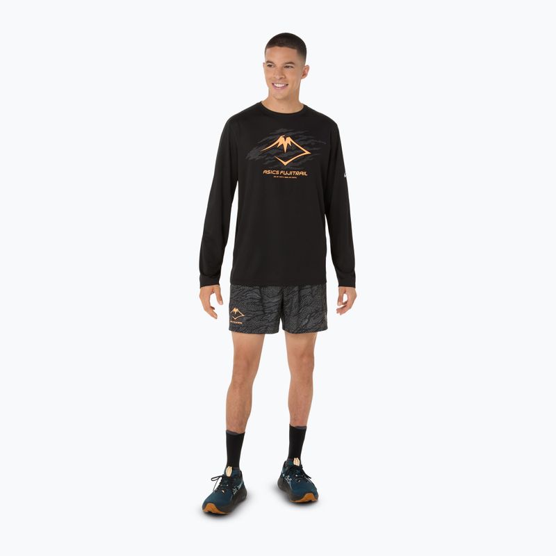 Longsleeve de alergare pentru bărbați ASICS Fujitrail Logo LS performance black 2