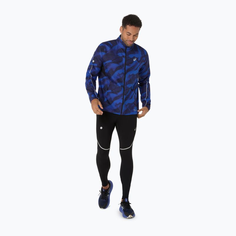 Geacă de alergare pentru bărbați ASICS Road Lite-Show Packable performance black/dark cobalt 2