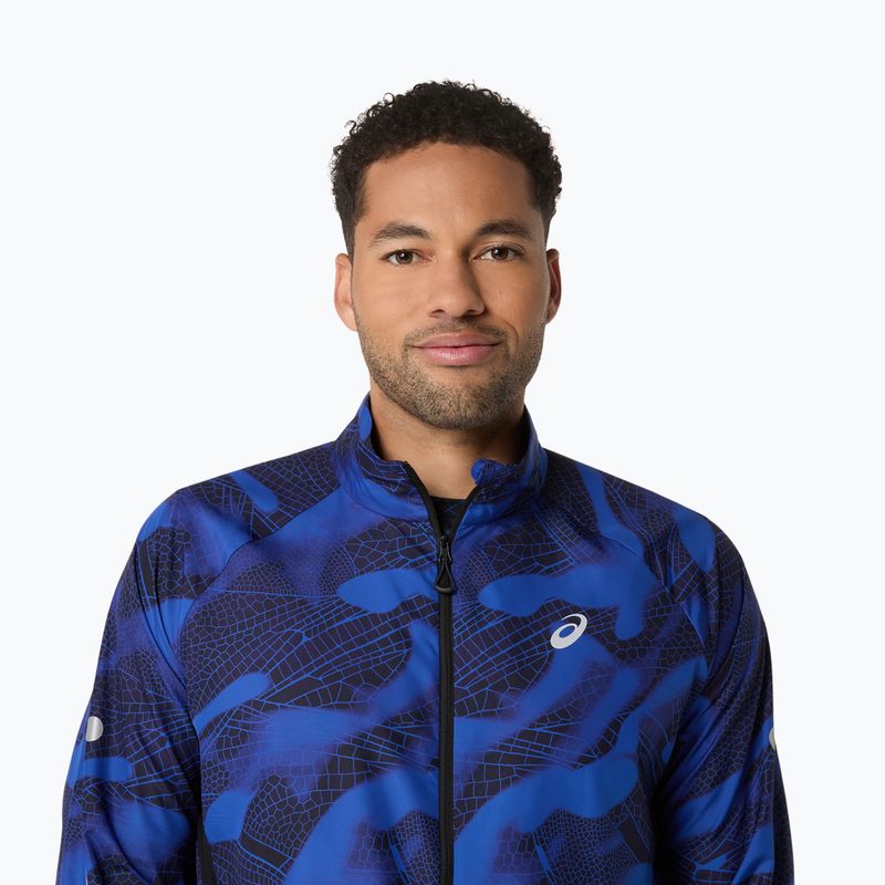 Geacă de alergare pentru bărbați ASICS Road Lite-Show Packable performance black/dark cobalt 5