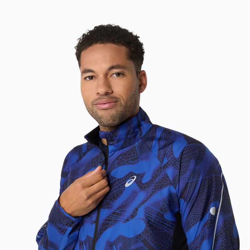 Geacă de alergare pentru bărbați ASICS Road Lite-Show Packable performance black/dark cobalt 6