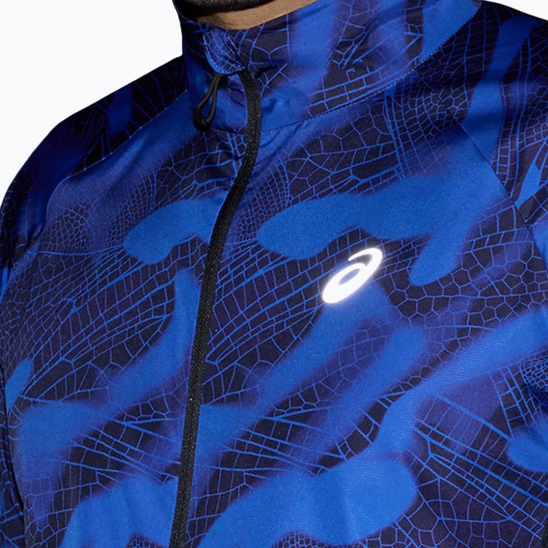 Geacă de alergare pentru bărbați ASICS Road Lite-Show Packable performance black/dark cobalt 7