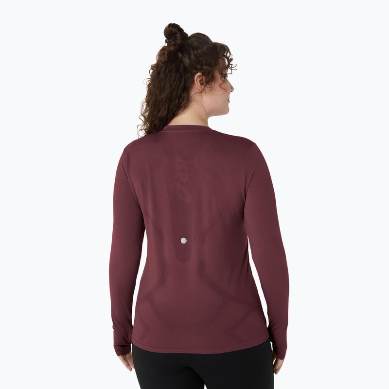 Longsleeve de alergare pentru femei ASICS Road Seamless LS dark currant/port royal 2