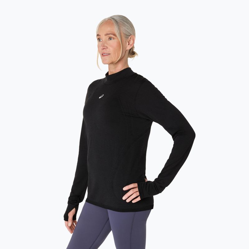 Longsleeve de alergare pentru femei ASICS Road Winter Seamless performance black 4