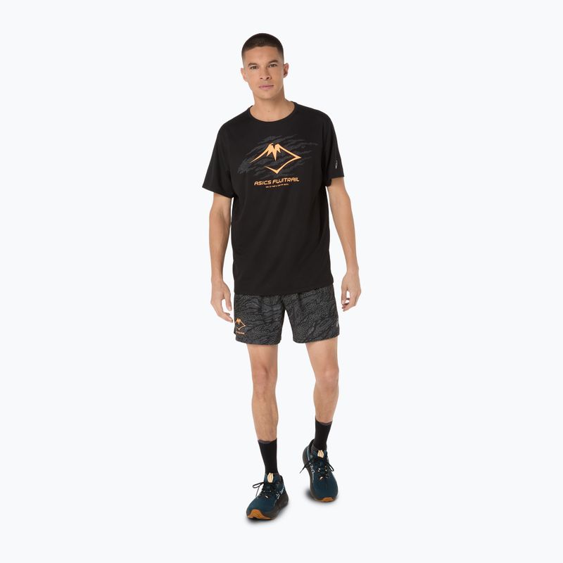 Pantaloni scurți de alergare pentru bărbați ASICS Fujitrail All Over Print 5IN performance black 2