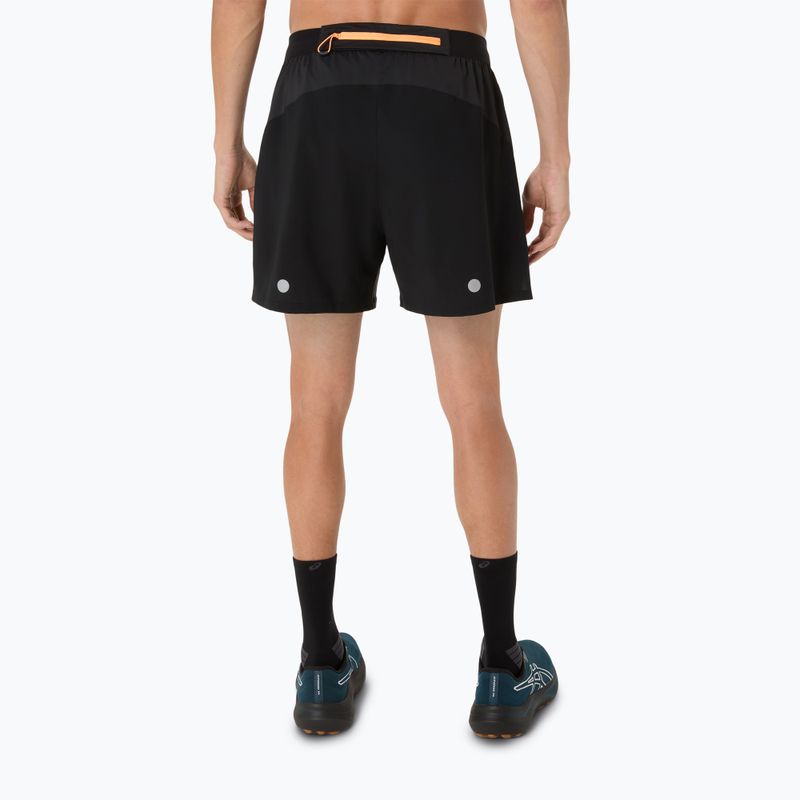 Pantaloni scurți de alergare pentru bărbați ASICS Fujitrail All Over Print 5IN performance black 3