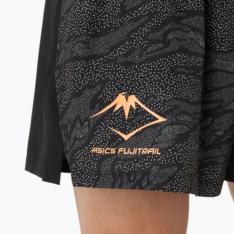 Pantaloni scurți de alergare pentru bărbați ASICS Fujitrail All Over Print 5IN performance black 6