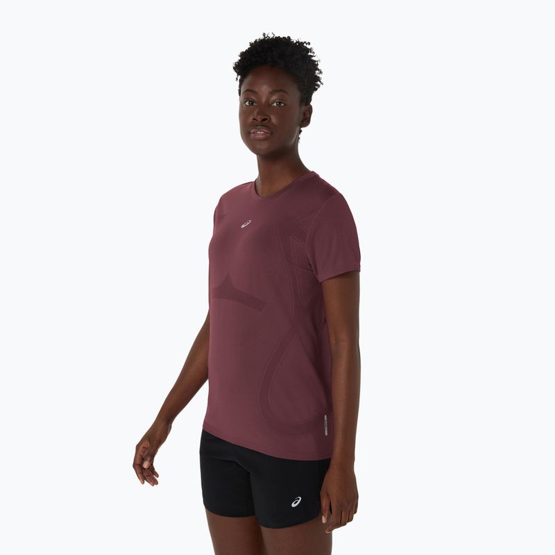 Tricou de alergare pentru femei ASICS Seamless dark currant/port royal 4