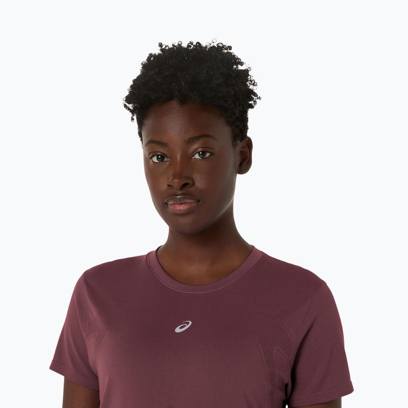 Tricou de alergare pentru femei ASICS Seamless dark currant/port royal 5