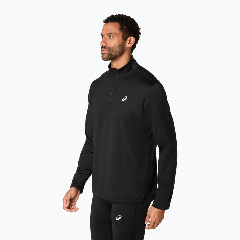 Bluză de alergare pentru bărbați ASICS Core Half Zip Winter performance black 4