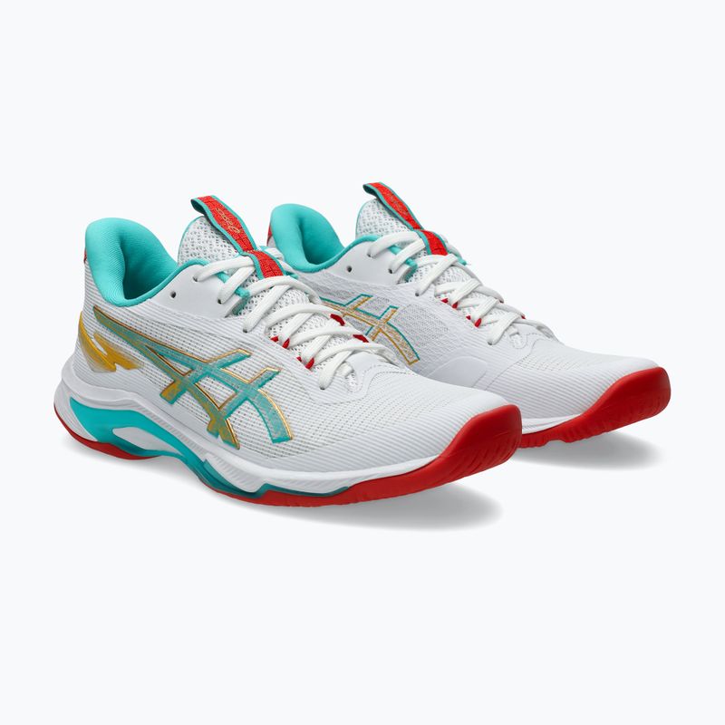 Încălțăminte de volei pentru femei ASICS Netburner Ballistic FF 4 alb/sticlă de mare 3