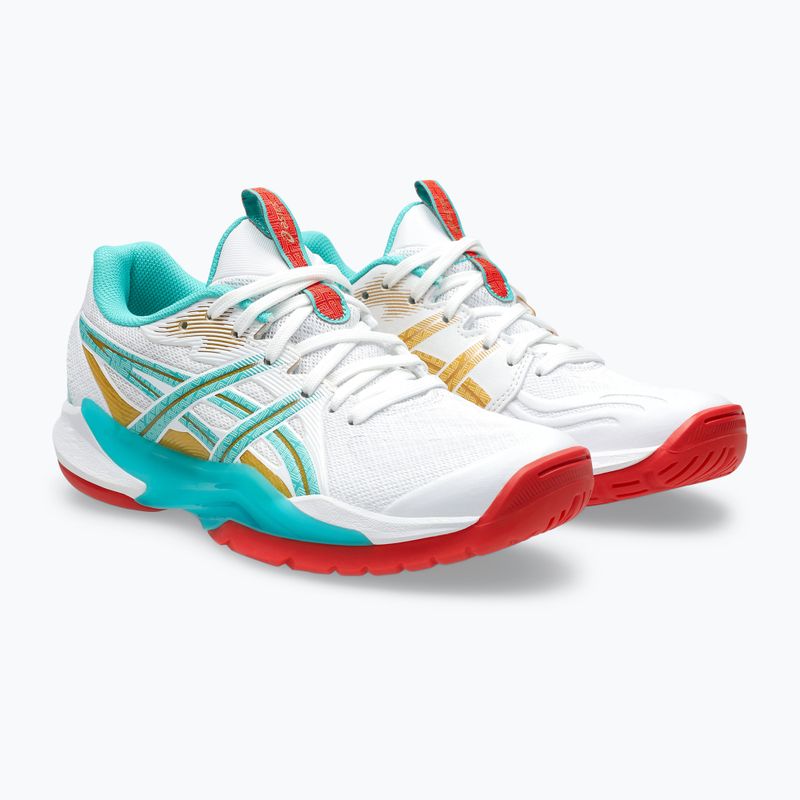 Încălțăminte de volei pentru femei ASICS Powerbreak FF alb/sticlă de mare 10