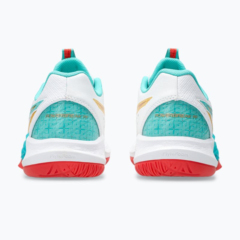 Încălțăminte de volei pentru femei ASICS Powerbreak FF alb/sticlă de mare 12