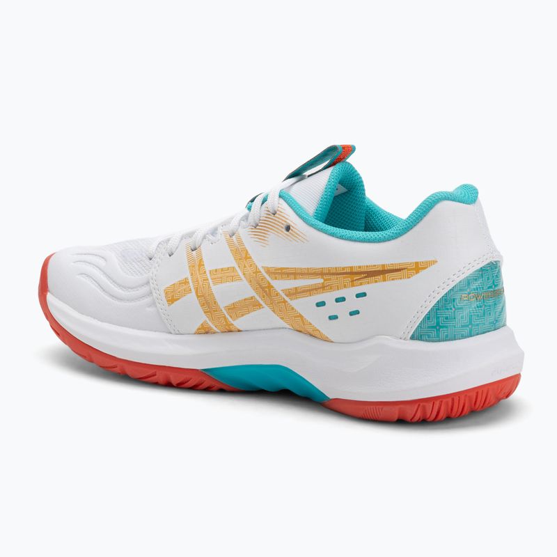 Încălțăminte de volei pentru femei ASICS Powerbreak FF alb/sticlă de mare 3