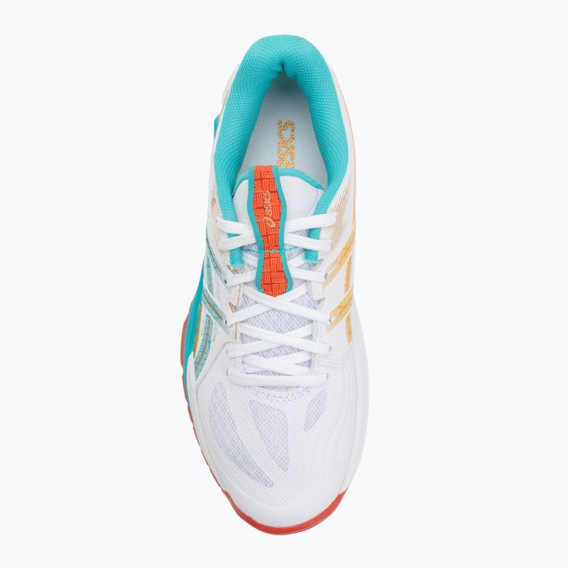 Încălțăminte de volei pentru femei ASICS Powerbreak FF alb/sticlă de mare 5