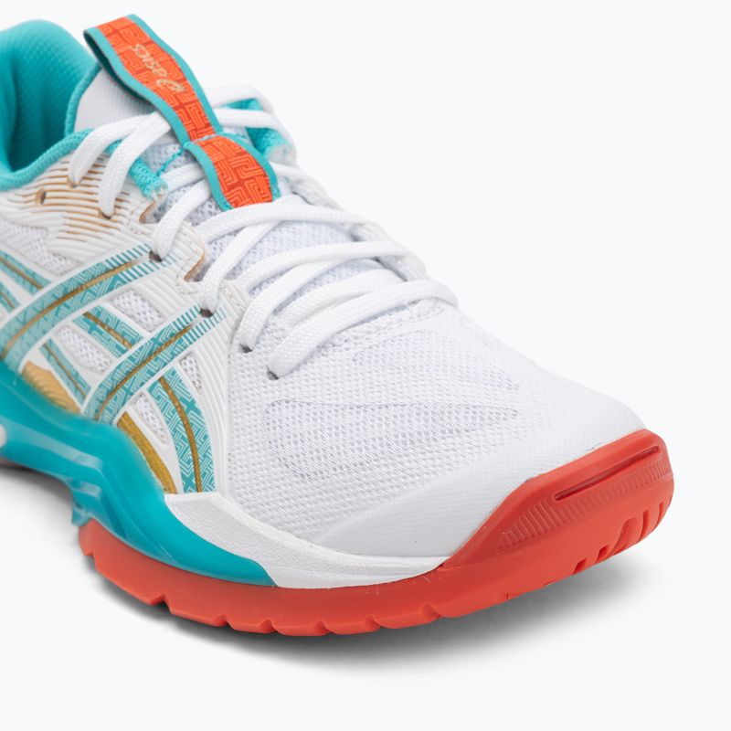 Încălțăminte de volei pentru femei ASICS Powerbreak FF alb/sticlă de mare 7