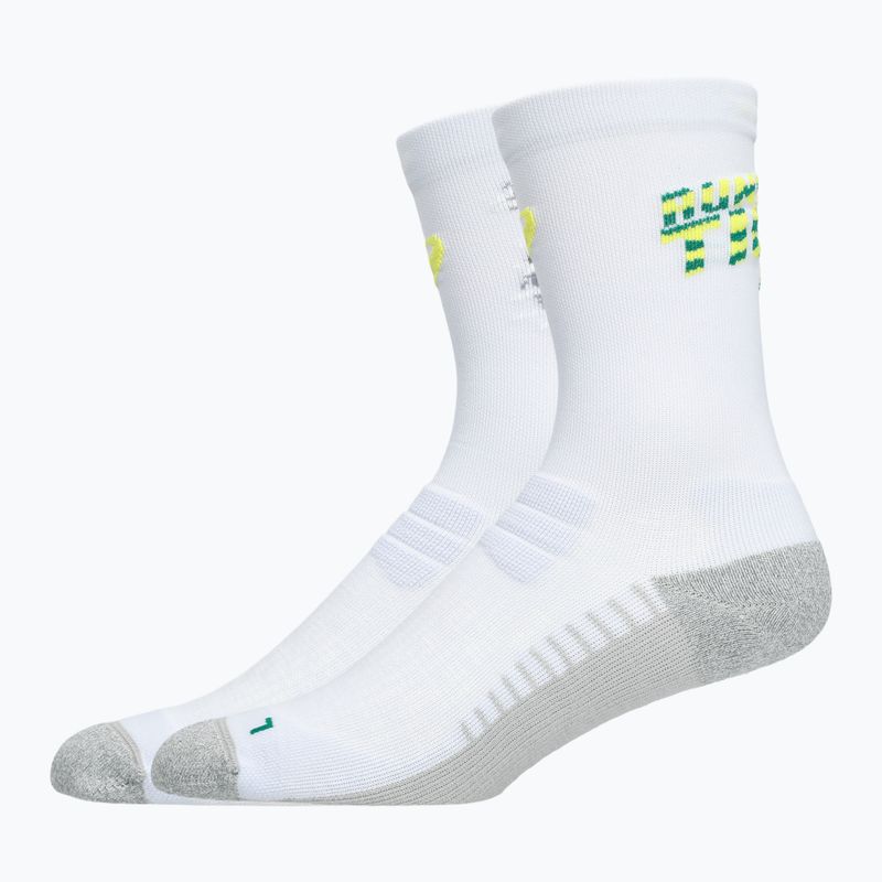 Șosete ASICS Performance Run Crew waterscape / electric lime 2