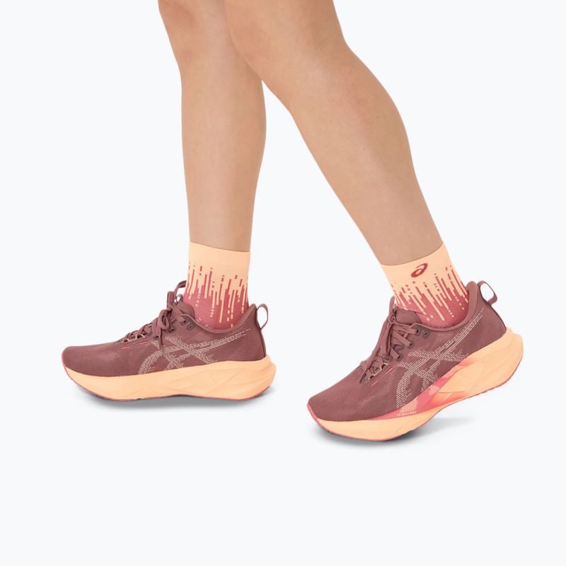 Șosete ASICS Performance Run Quarter bright orange/black 7