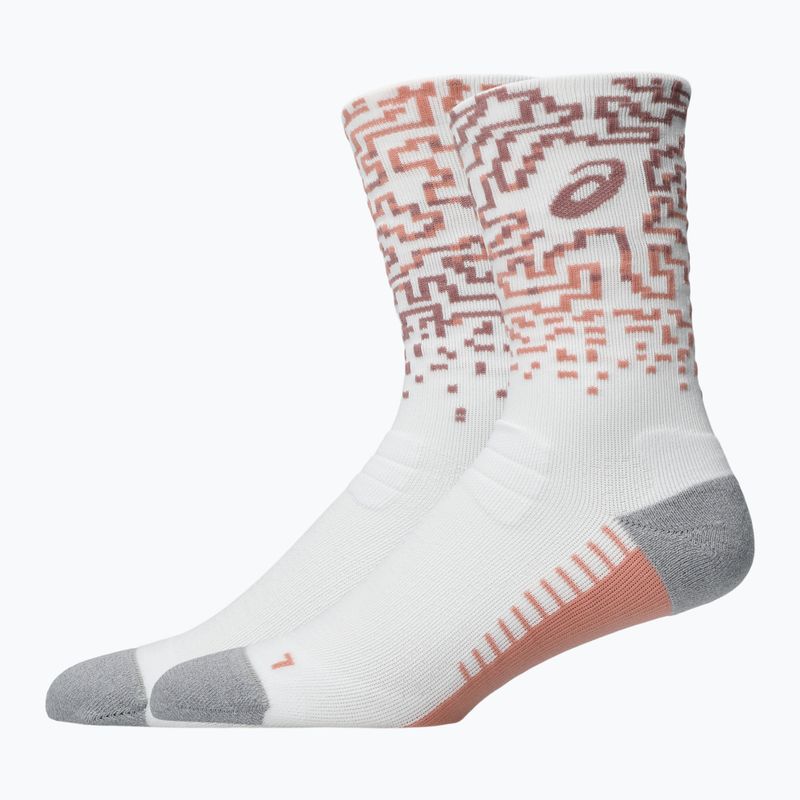 Șosete ASICS Performance Run Crew brilliant white/morganite/pearl pink 2