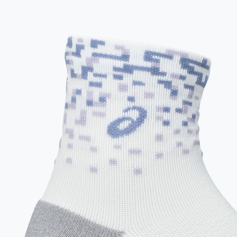 Șosete ASICS Performance Run Quarter brilliant white/lilac hint/bluebell 3