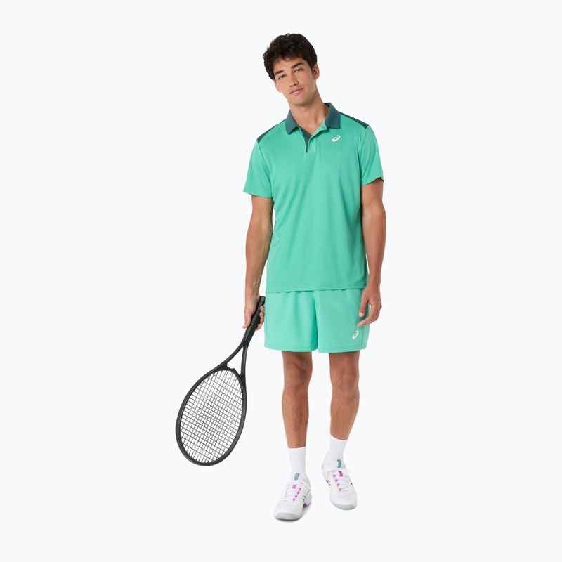 Tricou polo pentru bărbați ASICS Court Polo aurora green 2